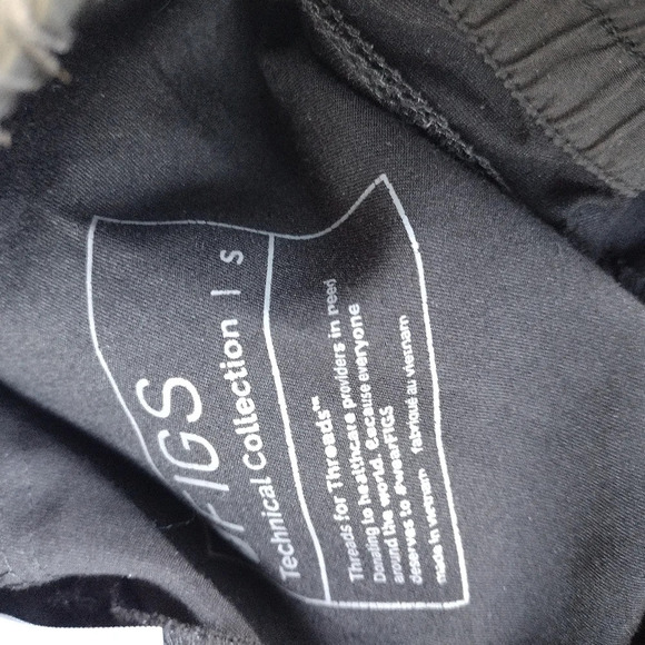 Figs Scrub Pants Jogger Elastic Cuff Black W20SW2030 Womens Small - Picture 4 of 5